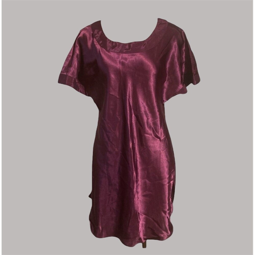 Victoria’s Secret Size S Purple Vintage Gold Label Y2k Silky Short Nightgown